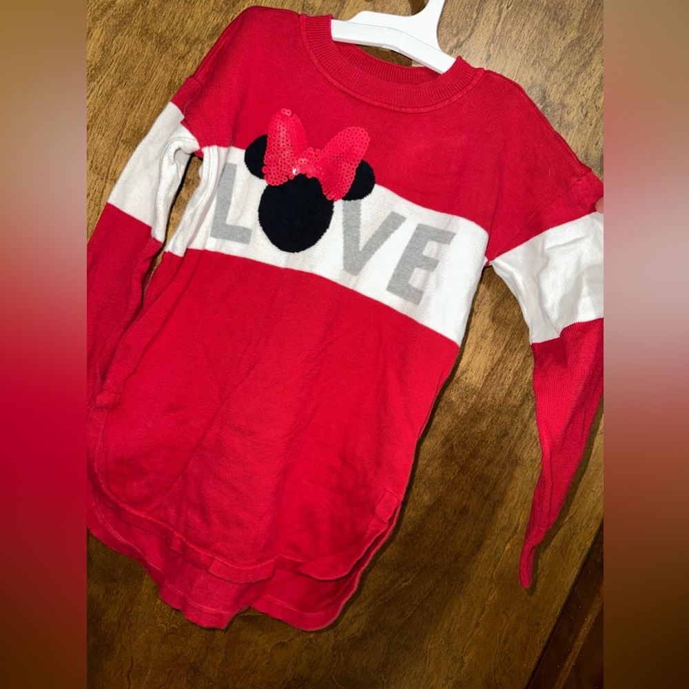 Disney Gap Minnie Mouse Red & White sweater